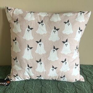 Indigo Halloween Ghost 👻 Pillow Pink Black Bat 🦇 Bows NEW!